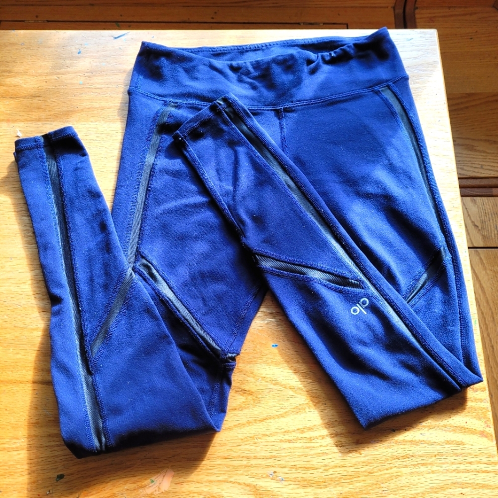 Alo leggings navy blue black m